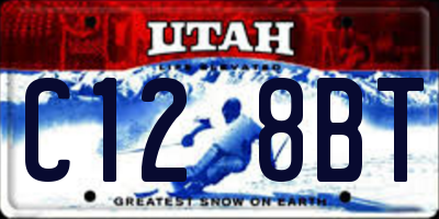 UT license plate C128BT