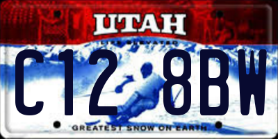 UT license plate C128BW