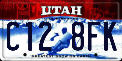 UT license plate C128FK