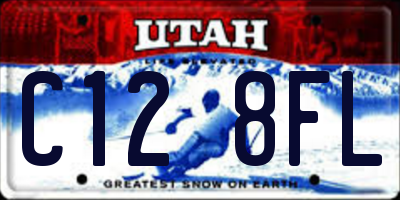 UT license plate C128FL