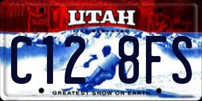 UT license plate C128FS
