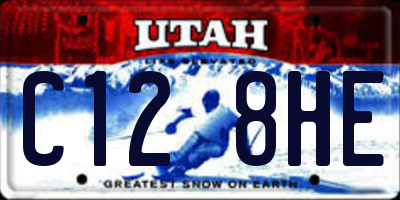 UT license plate C128HE