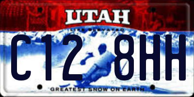 UT license plate C128HH