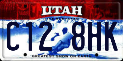 UT license plate C128HK