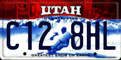 UT license plate C128HL