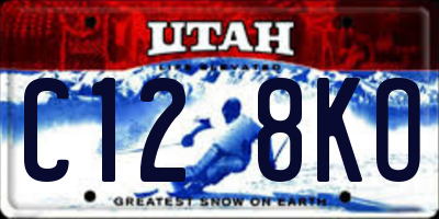 UT license plate C128KO