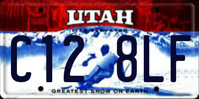 UT license plate C128LF