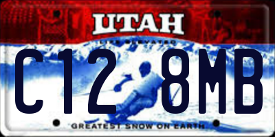 UT license plate C128MB
