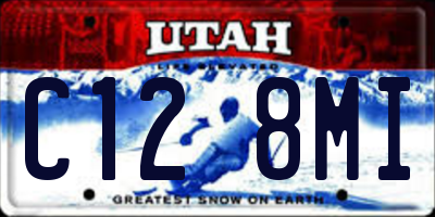UT license plate C128MI