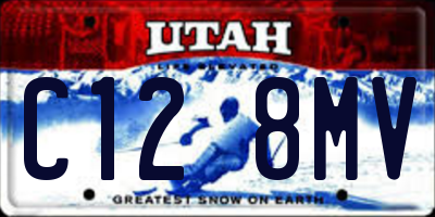 UT license plate C128MV