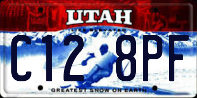 UT license plate C128PF