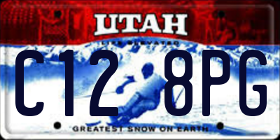 UT license plate C128PG