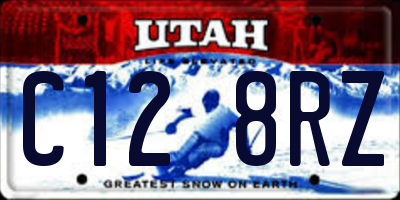 UT license plate C128RZ