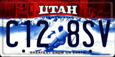 UT license plate C128SV