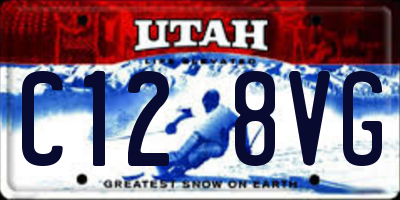 UT license plate C128VG