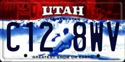 UT license plate C128WV