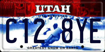 UT license plate C128YE