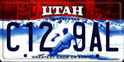 UT license plate C129AL
