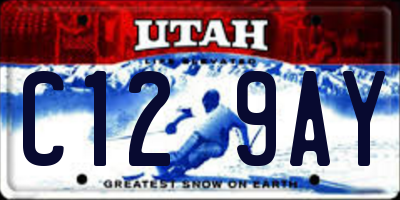 UT license plate C129AY