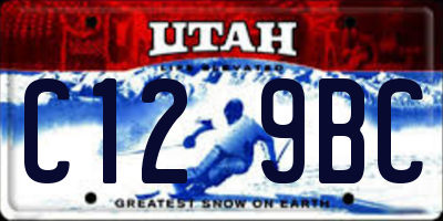 UT license plate C129BC