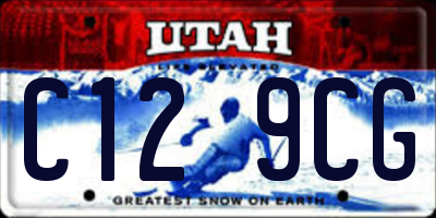 UT license plate C129CG