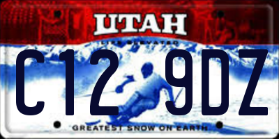 UT license plate C129DZ