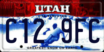 UT license plate C129FC