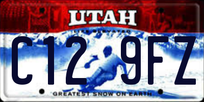 UT license plate C129FZ