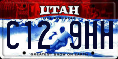 UT license plate C129HH
