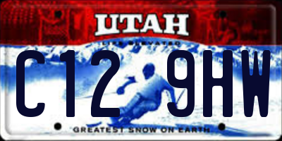 UT license plate C129HW