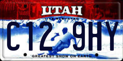 UT license plate C129HY