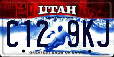 UT license plate C129KJ