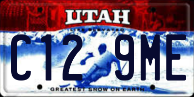 UT license plate C129ME