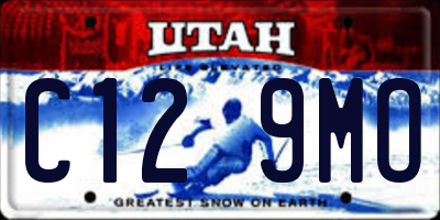 UT license plate C129MO
