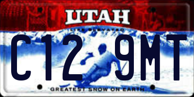 UT license plate C129MT