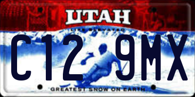 UT license plate C129MX