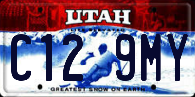 UT license plate C129MY