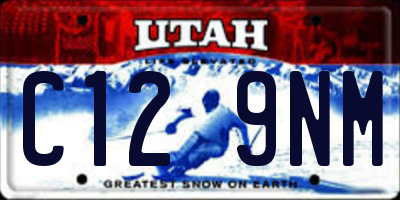 UT license plate C129NM