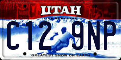 UT license plate C129NP