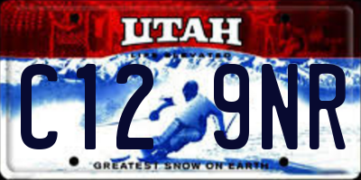 UT license plate C129NR