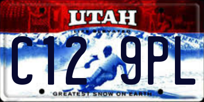 UT license plate C129PL