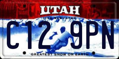 UT license plate C129PN