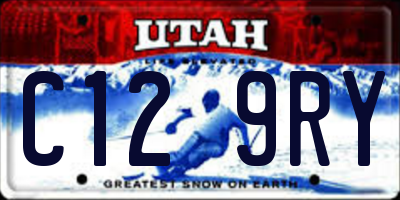 UT license plate C129RY