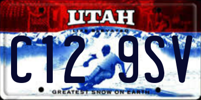 UT license plate C129SV