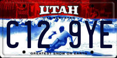 UT license plate C129YE
