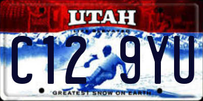 UT license plate C129YU