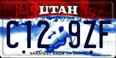 UT license plate C129ZF