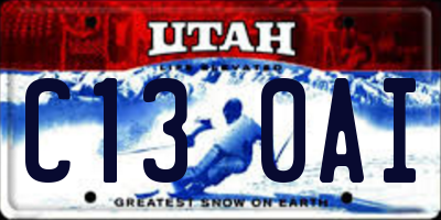 UT license plate C130AI