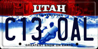 UT license plate C130AL