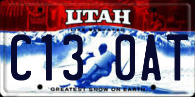 UT license plate C130AT